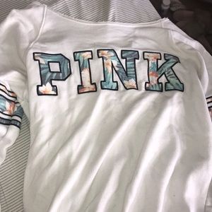 victoria secret pink sweatshirt w floral